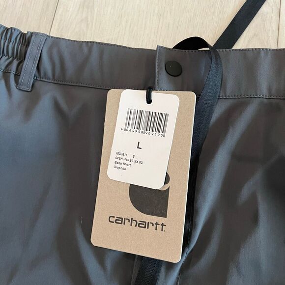 Carhartt Wip Balto Short Grey Cargo Shorts size L - Picture 6 of 8